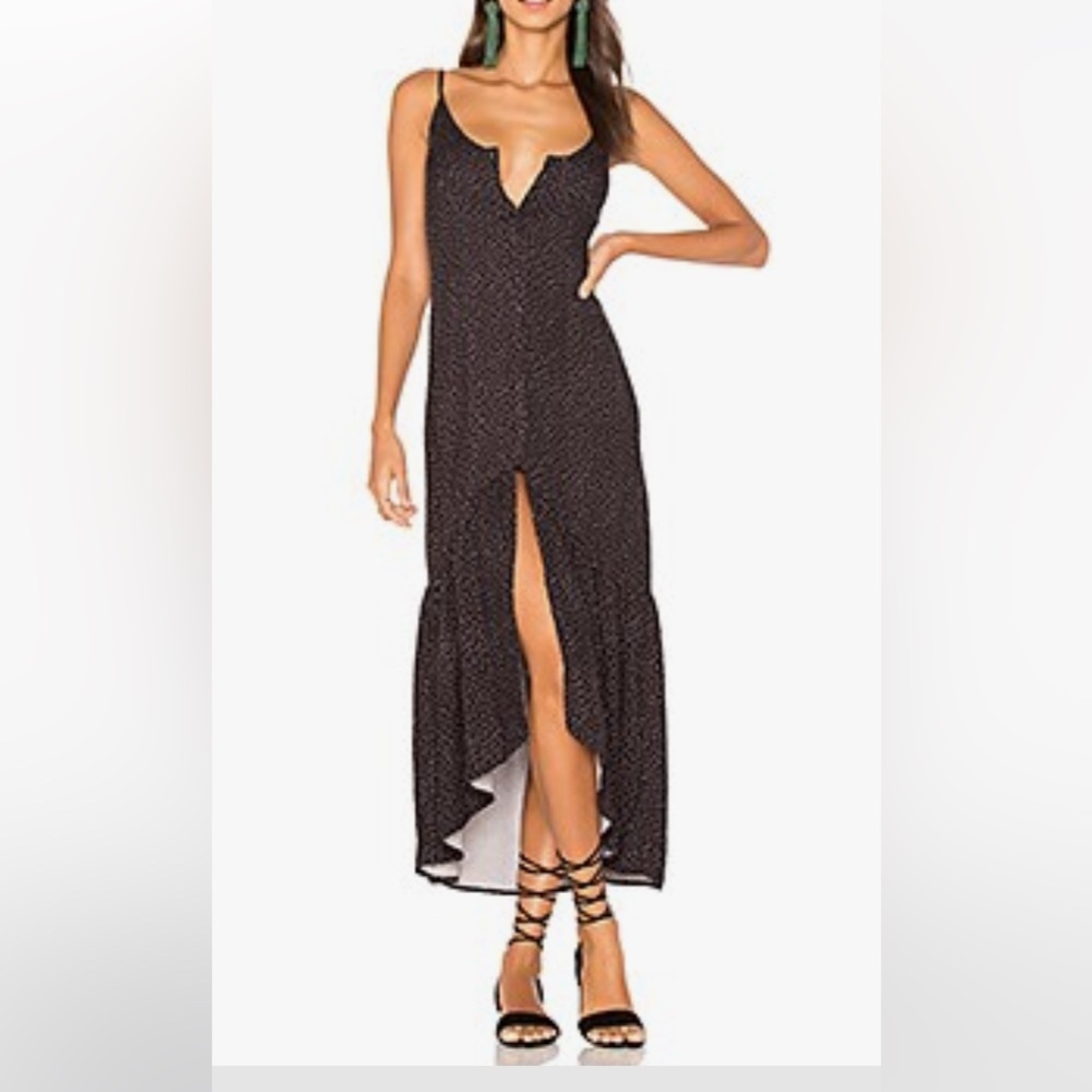 REVOLVE Minkpink Black White Polkadot Maxi Dress Sz XS